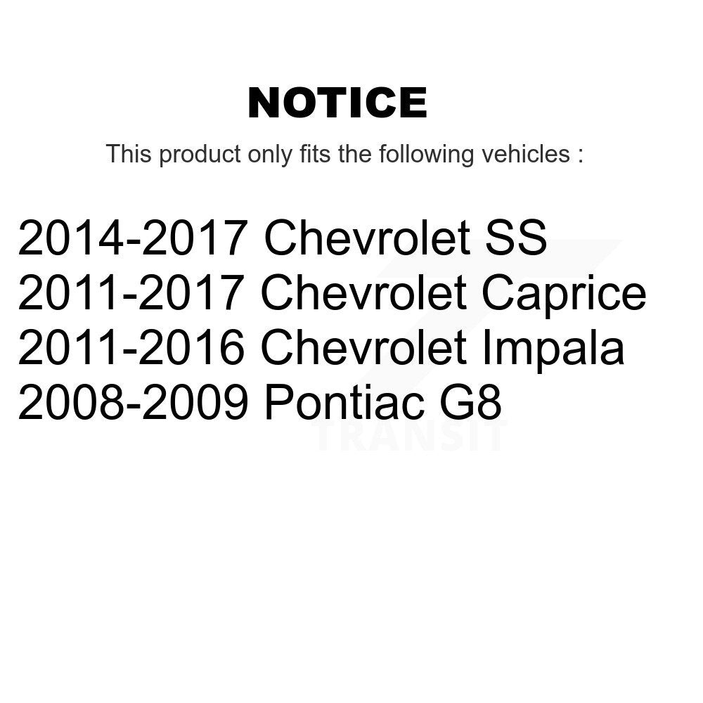 Kit de matériel de frein de stationnement arrière pour Pontiac G8 Chevrolet SS Caprice 13-H7360