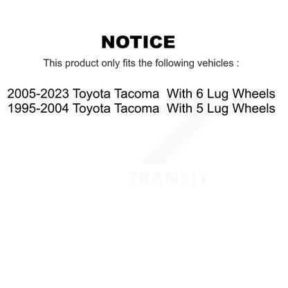 Cylindre de roue de frein à tambour arrière pour Toyota Tacoma 2005 – 2023 avec 6 roues à écrous