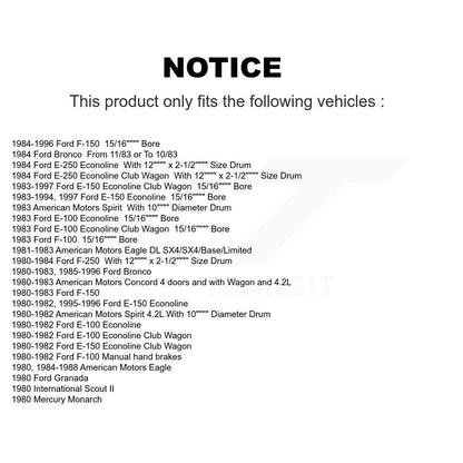 Cylindre de roue de frein à tambour arrière, pour Ford F-150 E-150 Econoline Bronco F-250 F-10