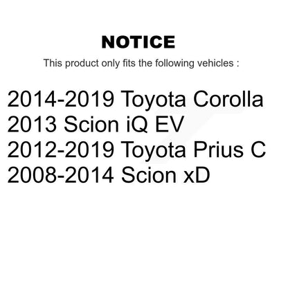 Cylindre de roue de frein à tambour arrière pour Toyota Corolla Prius C Scion xD iQ