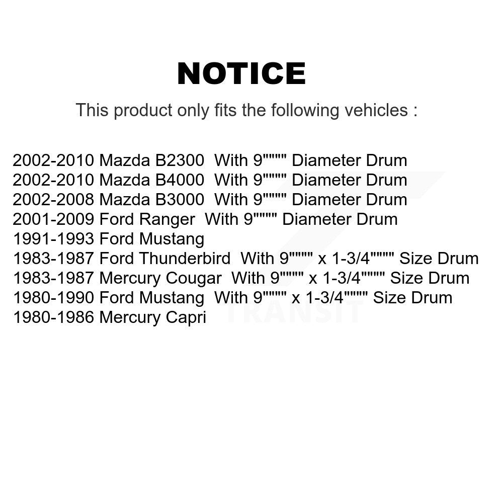 Cylindre de roue de frein à tambour arrière, pour Ford Ranger Mustang Mazda B2300 B3000 Mercur
