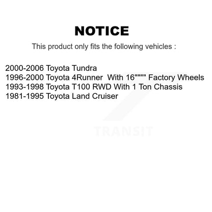 Cylindre de roue de frein à tambour arrière, pour Toyota Tundra 4Runner Land Cruiser T100