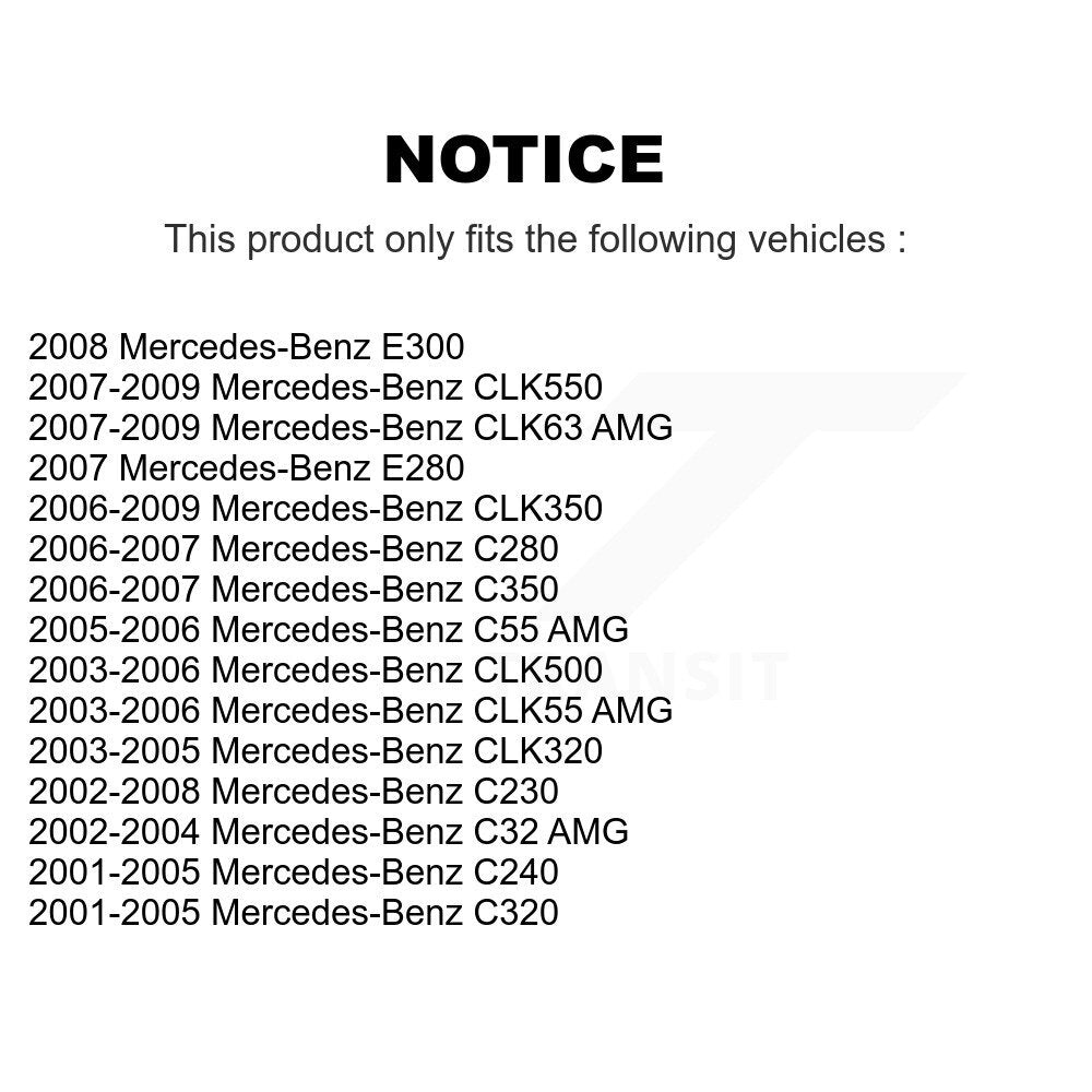 Filtre à air de cabine pour Mercedes-Benz C230 C240 C280 CLK350 CLK320 C320 CLK500 E300