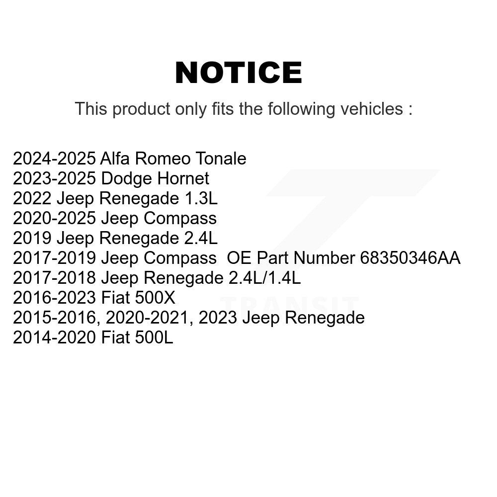 Filtre à air de cabine pour Jeep Compass Renegade Fiat Dodge Hornet 500L 500X Alfa