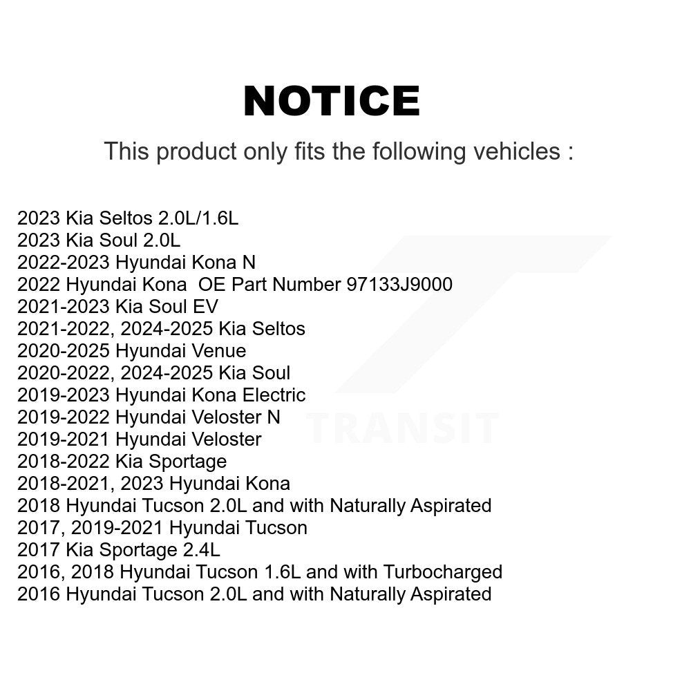 Filtre à air cabine pour Hyundai Kia Tucson Kona Seltos Lieu Sportage Soul Electric