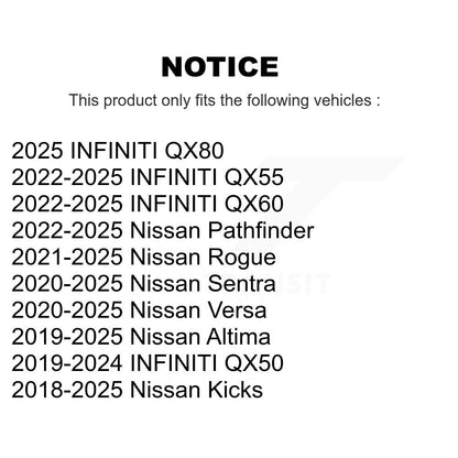 Filtre à air de cabine pour Nissan Rogue Kicks Sentra INFINITI Pathfinder QX50 Altima