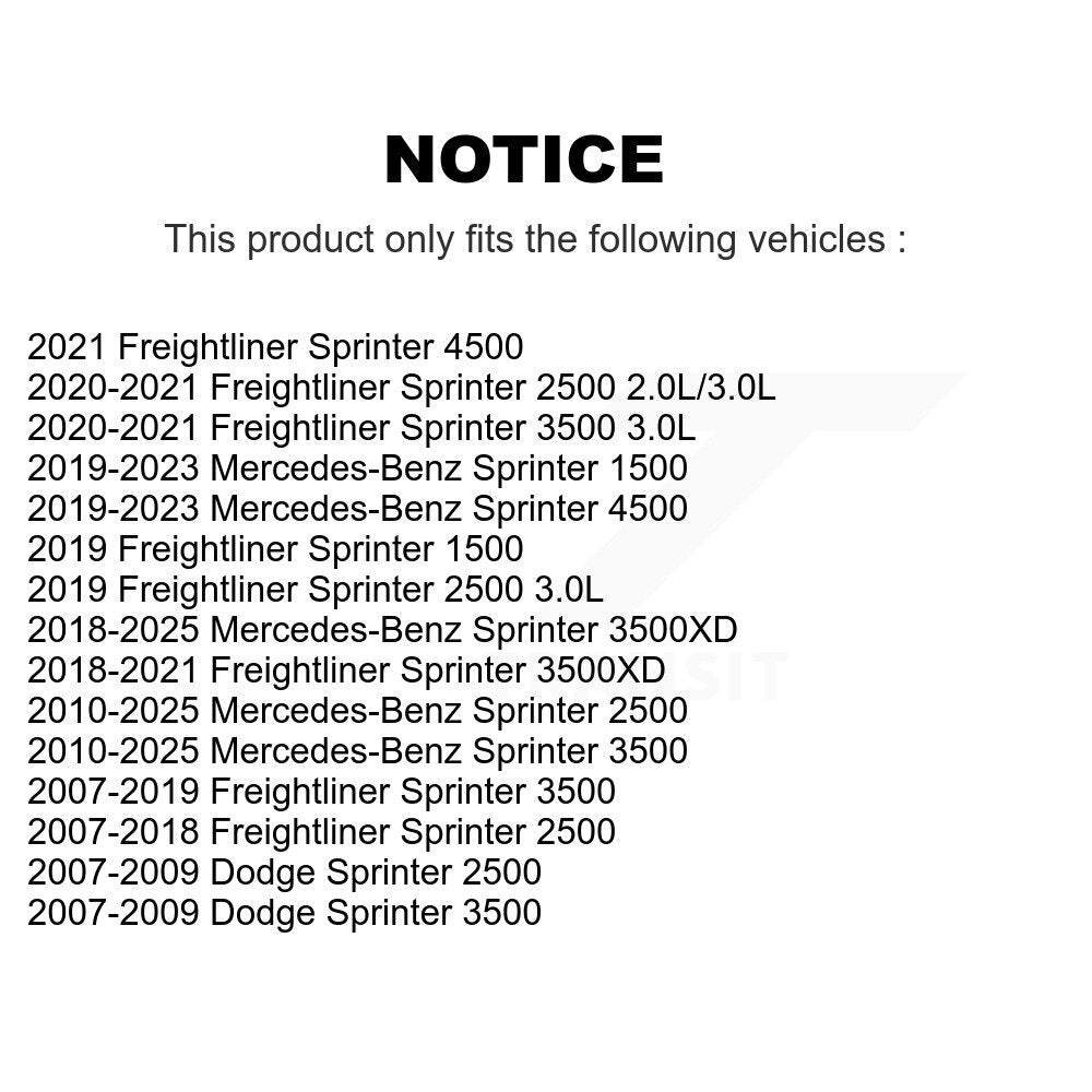 Filtre à air pour Mercedes-Benz Sprinter 2500 3500 Dodge 4500 3500XD Freightliner