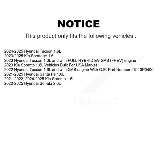 Filtre à air pour Hyundai Tucson Kia Santa Fe Sportage Sorento Sonata 57-WA11259