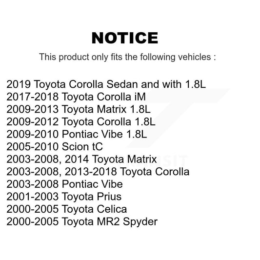 Roulement de roue pour Toyota Corolla Matrix Pontiac Vibe iM Celica MR2 Spyder Scion