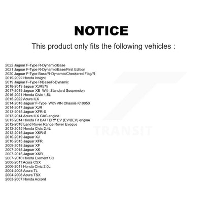 Roulement de roue pour Honda Civic Acura Accord ILX Fit TL CSX Jaguar TSX Land Rover
