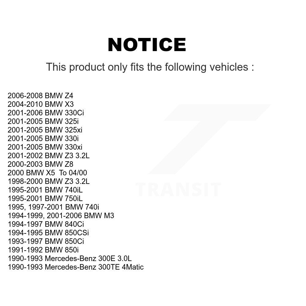 Roulement de roue pour BMW X3 Z3 330Ci 325i M3 Z4 325xi 330i 330xi Mercedes-Benz 300