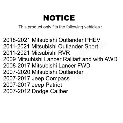 Roulement de roue avant pour Mitsubishi Jeep Outlander RVR Lancer Patriot Compass
