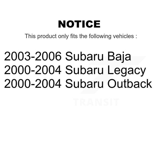 Ensemble de roulement de roue arrière pour Subaru Outback Legacy Baja 70-512183