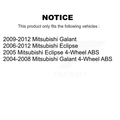 Ensemble de moyeu de roulement de roue arrière pour Mitsubishi Eclipse Galant 70-512274