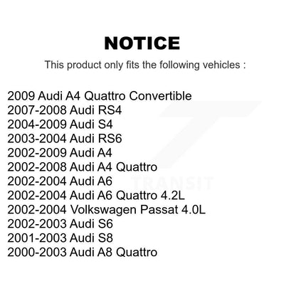 Ensemble de roulement de roue pour Audi A4 Quattro Volkswagen Passat S4 A6 RS4 A8 RS6 S