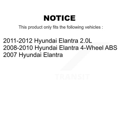 Ensemble de moyeu de roulement de roue arrière pour Hyundai Elantra 70-512340