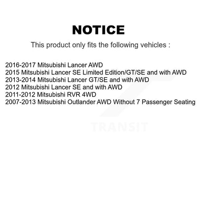 Ensemble de moyeu de roulement de roue arrière pour Mitsubishi Lancer Outlander RVR 70-512381