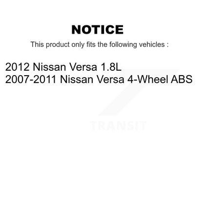 Ensemble de moyeu de roulement de roue arrière pour Nissan Versa 70-512386