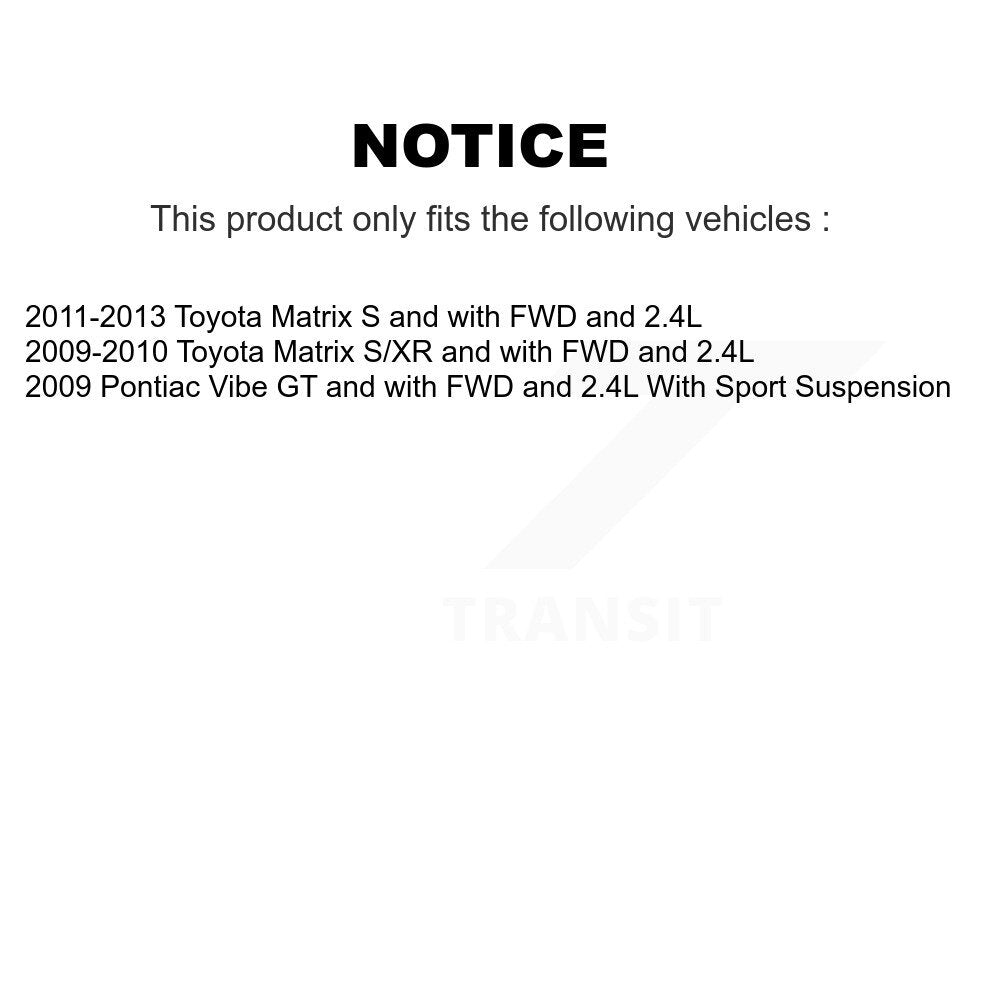Ensemble de moyeu de roulement de roue arrière pour Toyota Matrix Pontiac Vibe 70-512405