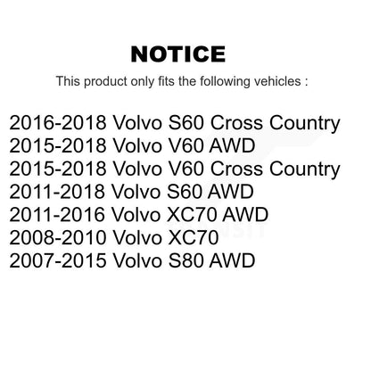Ensemble de moyeu de roulement de roue arrière, pour Volvo XC70 S60 V60 S80 Cross Country