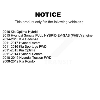 Ensemble de moyeu de roulement de roue arrière, pour Hyundai Kia Tucson Sonata Optima Sportage