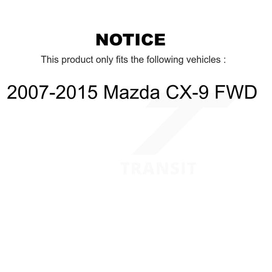 Ensemble de moyeu de roulement de roue arrière pour Mazda CX-9 FWD 2007 – 2015 70-512452