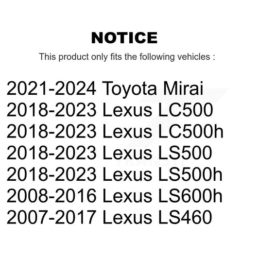 Ensemble de moyeu de roulement de roue arrière, pour Lexus LS460 LC500 LS500 LS600h Toyota Mirai
