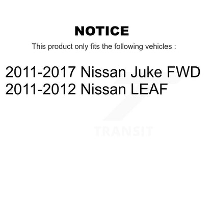 Ensemble de moyeu de roulement de roue arrière pour Nissan Juke LEAF 70-512494