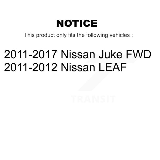 Ensemble de moyeu de roulement de roue arrière pour Nissan Juke LEAF 70-512494