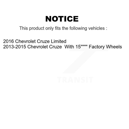Ensemble de moyeu de roulement de roue arrière pour Chevrolet Cruze Limited 70-512507