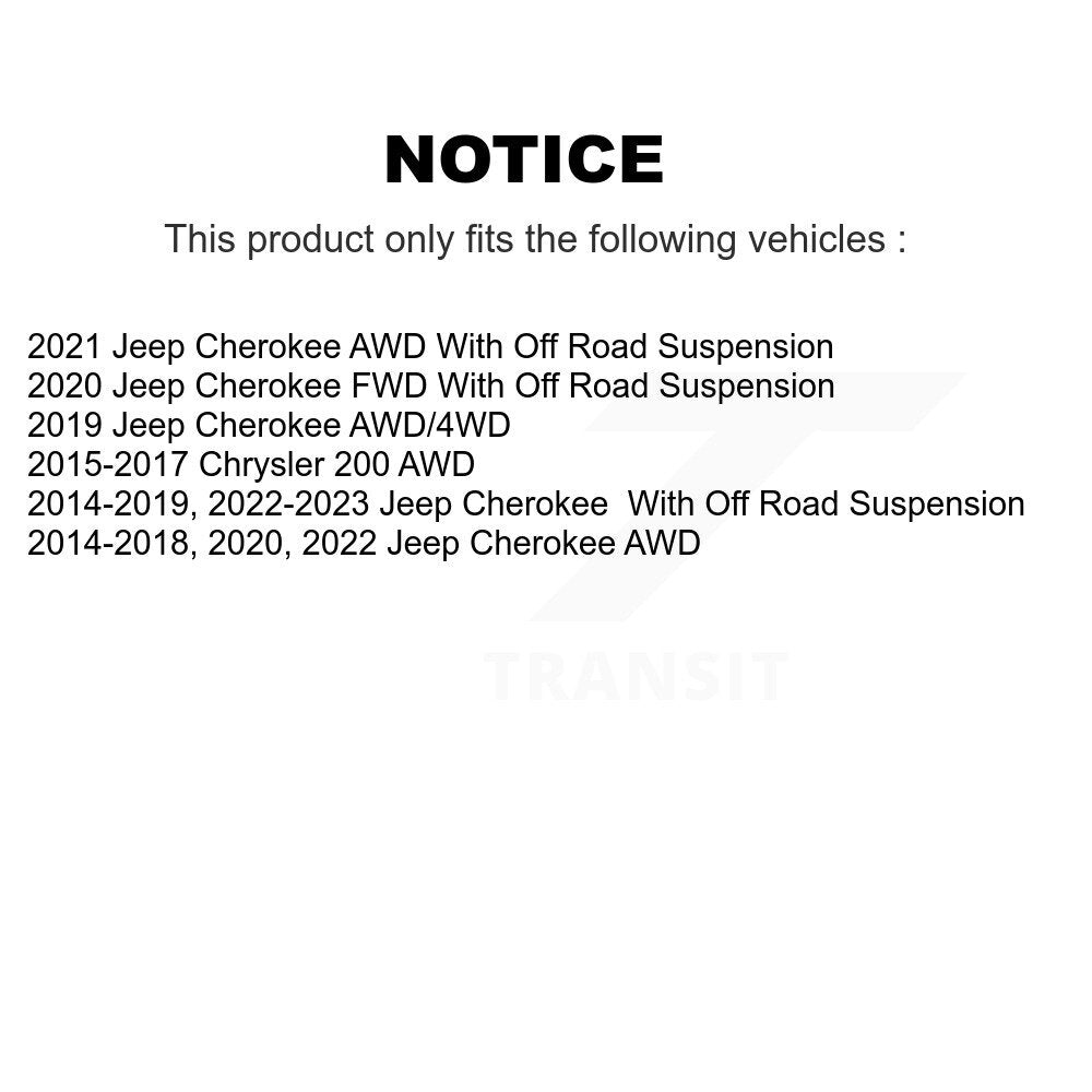 Ensemble de moyeu de roulement de roue pour Jeep Cherokee Chrysler 200 70-512513