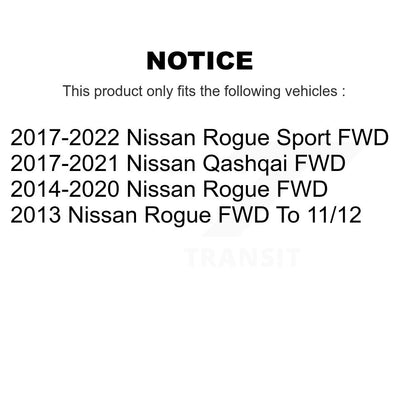 Ensemble de moyeu de roulement de roue arrière pour Nissan Rogue Sport Qashqai FWD 70-512534
