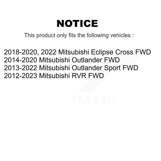 Ensemble de moyeu de roulement de roue arrière, pour Mitsubishi RVR Outlander Eclipse Cross Spor