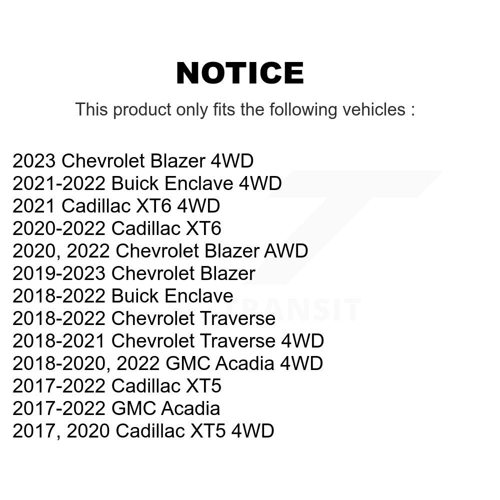 Ensemble de moyeu de roulement de roue, pour Chevrolet Cadillac XT5 Traverse GMC Acadia Blaze