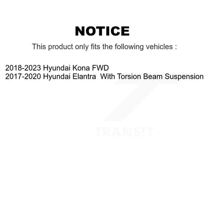 Ensemble de moyeu de roulement de roue arrière pour Hyundai Elantra Kona 70-512645