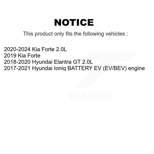 Ensemble de moyeu de roulement de roue arrière, pour Kia Forte Hyundai Ioniq Elantra GT 70-51265