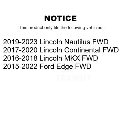 Ensemble de moyeu de roulement de roue arrière, pour Ford Edge Lincoln Nautilus MKX Continental