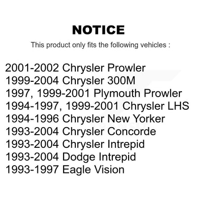 Ensemble de moyeu de roulement de roue pour Chrysler Intrepid Dodge Concorde 300M Prowler LH