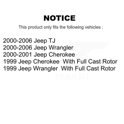 Ensemble de moyeu de roulement de roue avant pour Jeep Wrangler Cherokee TJ 70-513158