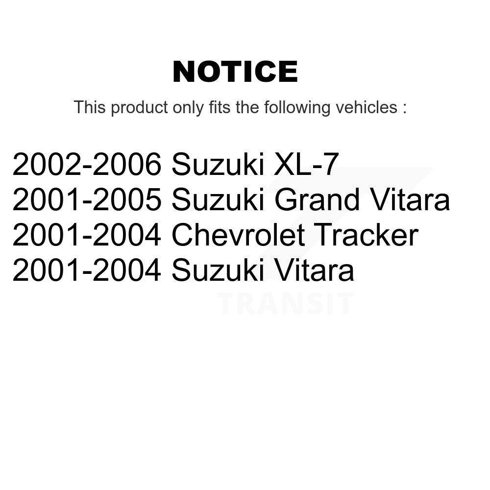 Ensemble de moyeu de roulement de roue avant, pour Chevrolet Tracker Suzuki Grand Vitara XL-7