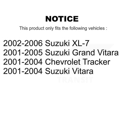 Ensemble de moyeu de roulement de roue avant, pour Chevrolet Tracker Suzuki Grand Vitara XL-7