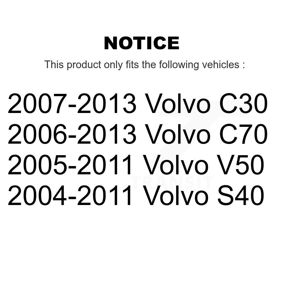 Ensemble de moyeu de roulement de roue avant pour Volvo S40 C30 V50 C70 70-513255
