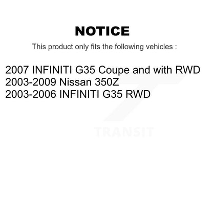 Ensemble de moyeu de roulement de roue avant pour INFINITI G35 Nissan 350Z 70-513268