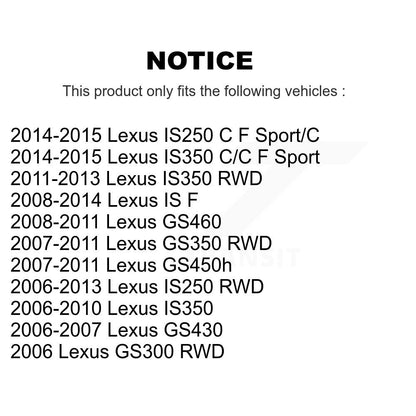 Ensemble de moyeu de roulement de roue avant gauche, pour Lexus IS250 IS350 GS350 GS300 IS F