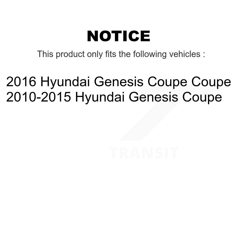 Ensemble de moyeu de roulement de roue avant pour Hyundai Genesis Coupé 70-513343
