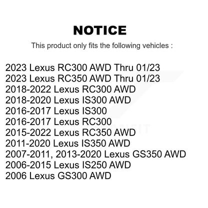 Ensemble de moyeu de roulement de roue avant droit, pour Lexus IS250 IS300 IS350 GS350 RC350