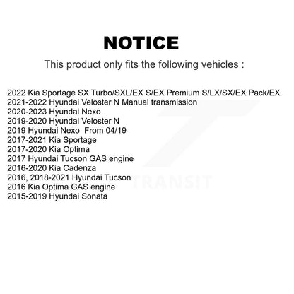 Ensemble de moyeu de roulement de roue avant, pour Hyundai Tucson Kia Sportage Sonata Optima