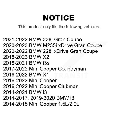 Ensemble de moyeu de roulement de roue pour Mini BMW Cooper X1 Countryman X2 Clubman i3 228i