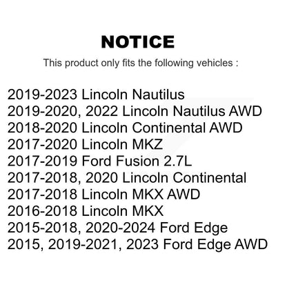 Ensemble de moyeu de roulement de roue, pour Ford Edge Fusion Lincoln Nautilus MKX MKZ