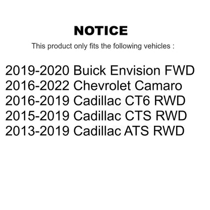 Ensemble de moyeu de roulement de roue pour Cadillac ATS Chevrolet Camaro Buick Envision CTS